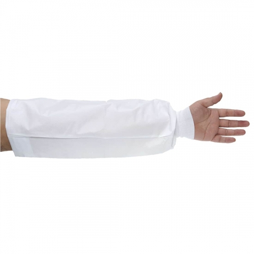 BizTex Microporous Sleeve with Knitted Cuff Type PB[6] (150 Pairs) White