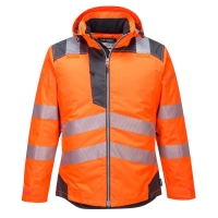 PW3 Hi-Vis Winter Jacket  Orange/Grey