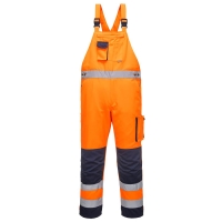 Kontrastné pracovné nohavice Dijon Hi-Vis oranžová/tm.modrá