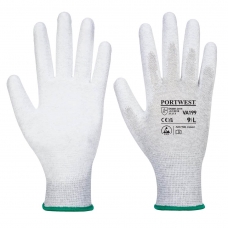 Vending Antistatic PU Palm Glove Grey