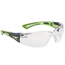 Bolle rush safety glasses (clear) black/green