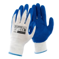 Ochranné rukavice potiahnuté latexom x-latos blue