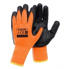 Rubber-coated insulated gloves x-igloo size 10.