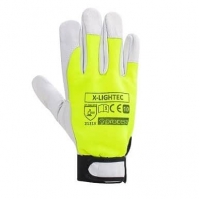Protective gloves reinforced with goatskin x-lightec