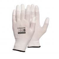 Protective gloves coated with pu x-touch fin