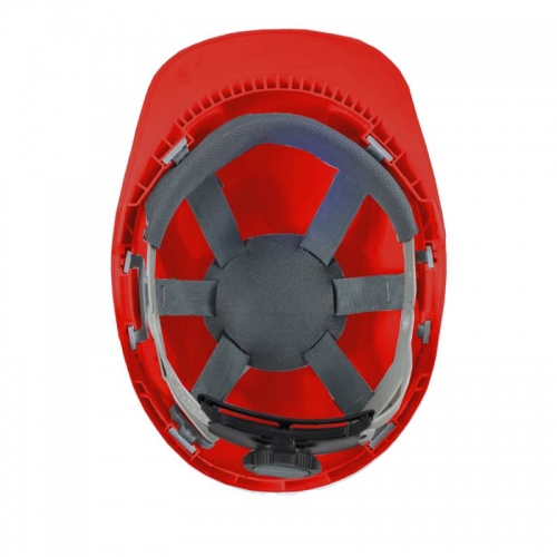Industrial safety helmet morion red