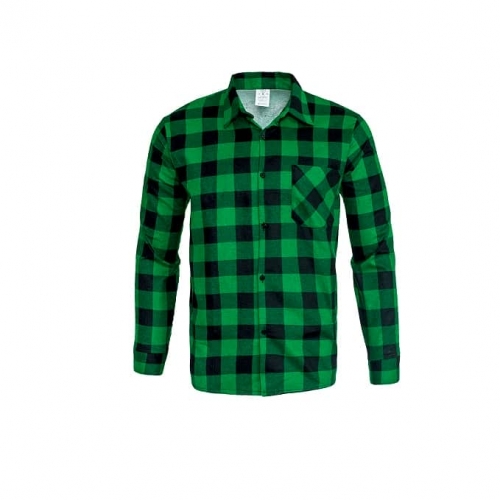 Green flannel shirt