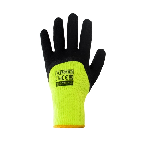 Insulated gloves coated with latex foam x-froster