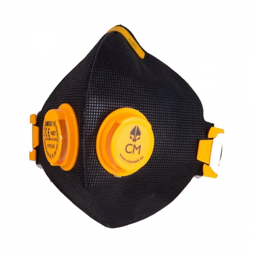 Anti-smog filtering respirator smog 1u ffp2 no black and yellow