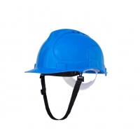 Industrial helmet bratek-3 with strap blue