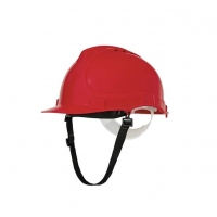 Industrial helmet bratek-3 with strap red