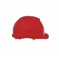 Industrial helmet bratek-3 with strap red