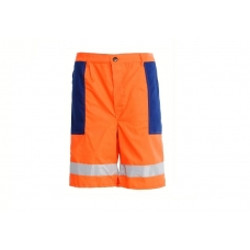 Warning work shorts short - orange
