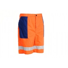 Warning work shorts short - orange