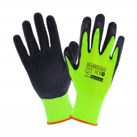 Latex-coated safety gloves x-latos neon