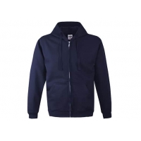 Hooded sweatshirt zipped 280g navy blue