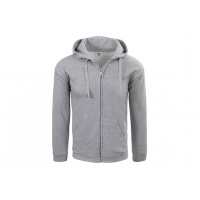 Hooded sweatshirt zipped 280g gray
