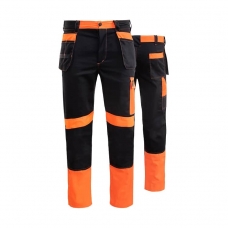 Promonter 260 black and orange hvp waist pants.