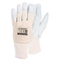 Protective gloves reinforced with goatskin x-heron