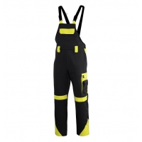 Proplus dungarees pants black and yellow