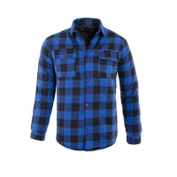 Blue insulated flannel shirt