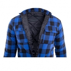 Blue insulated flannel shirt