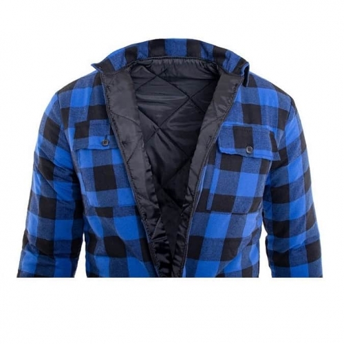 Blue insulated flannel shirt