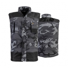 Zateplená vesta Proman 260 maskáčová sivá