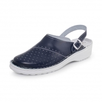 Prophylactic shoes bianca with perforation navy blue