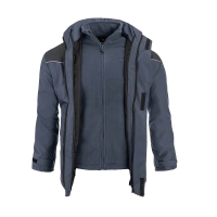 3-in-1 insulated jacket aero gray-black