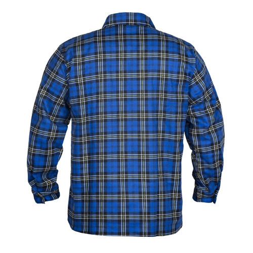 Modrá károvaná flanelová košeľa