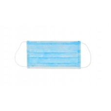 Non-woven mask with elastic band white and blue