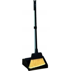 Long handle dustpan with rubber lip and brush HME-ZESZAM B