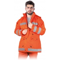 Zateplená bezpečnostná bunda, oranžová