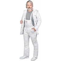 Protective insulated bib-pants SMO-WHITE W