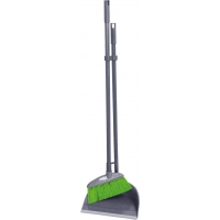 Long handle dustpan with rubber lip and brush YCOMBILEN