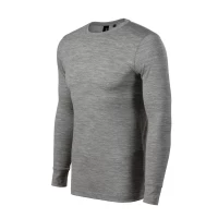 T-shirt men’s Merino Rise LS 159 dark gray melange